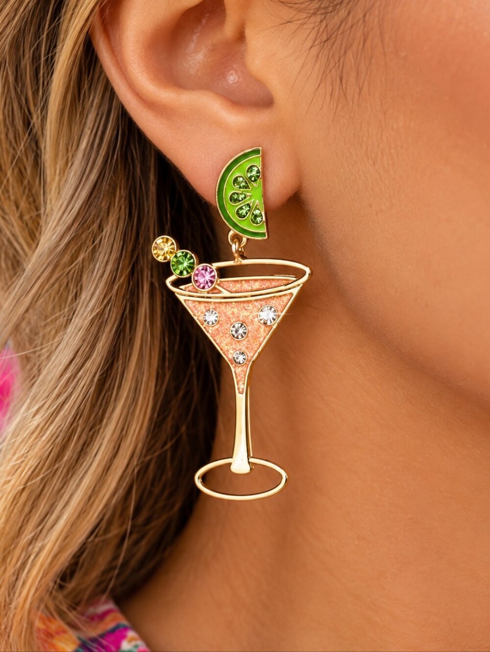 MODCLOTH JEWEL MARTINI COCKTAIL EARRINGS 1